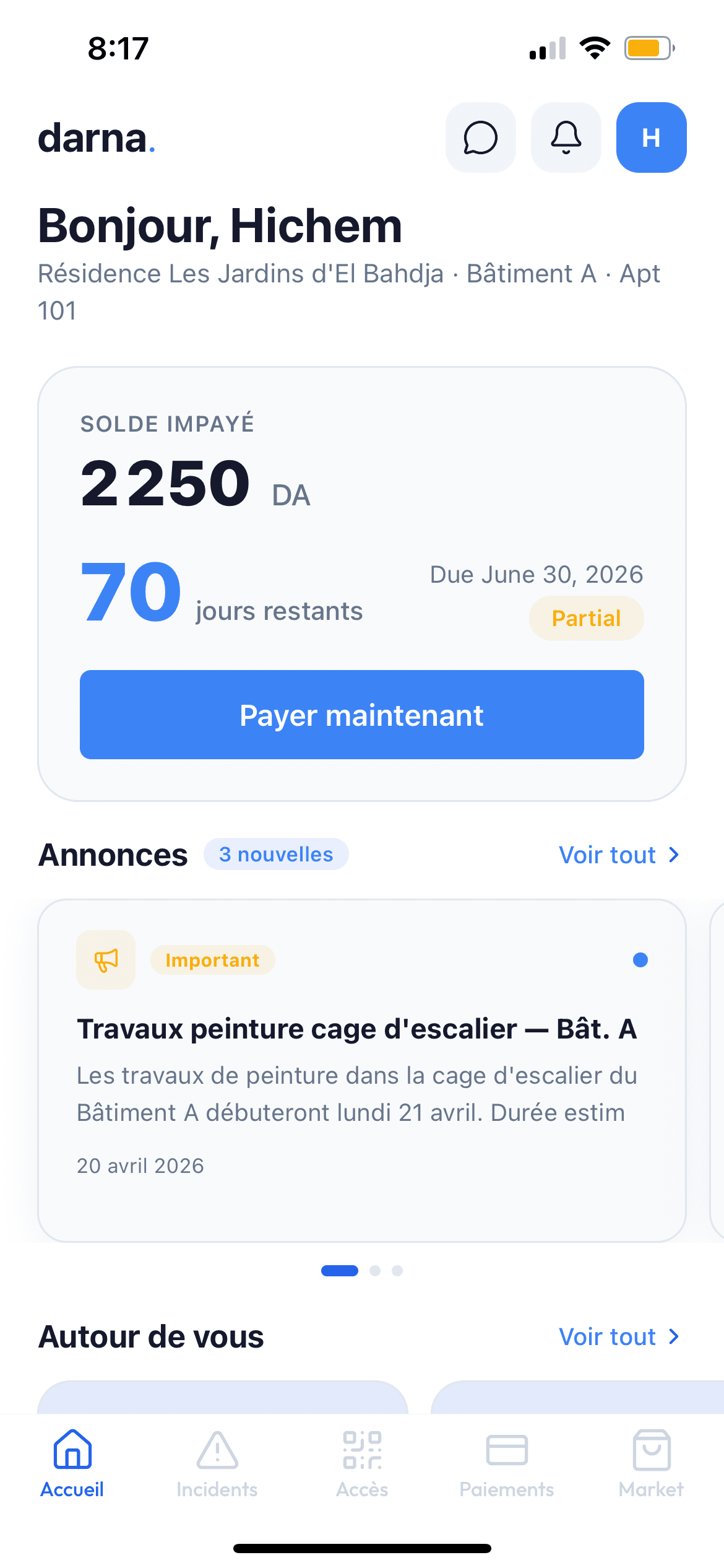 Darna, app résident